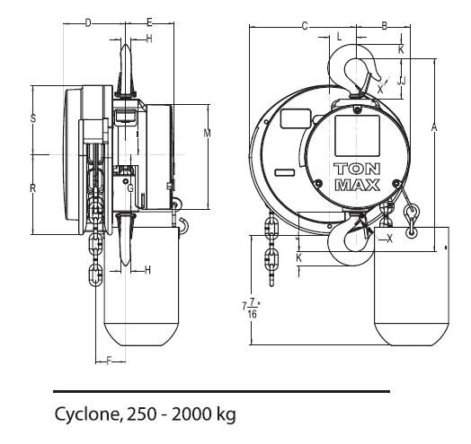 Cyclone手拉環鏈葫蘆? 可選防火花選項(圖1)